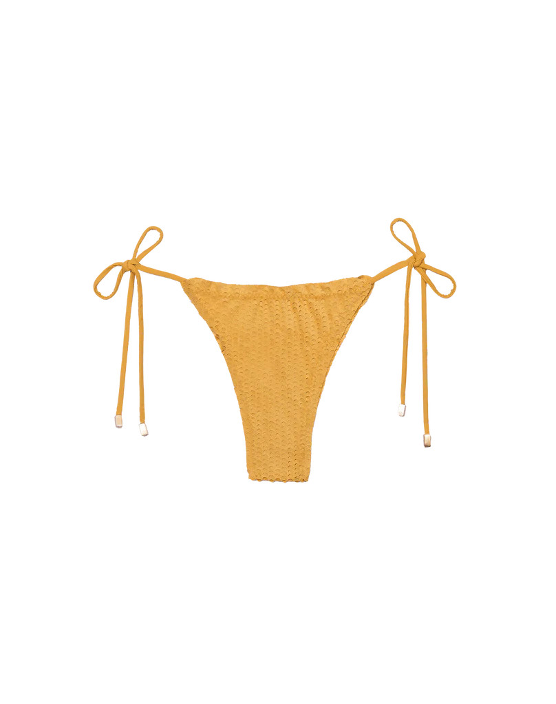Scales Ripple Tie Side Bottom - Mustard | ViX Swimwear
