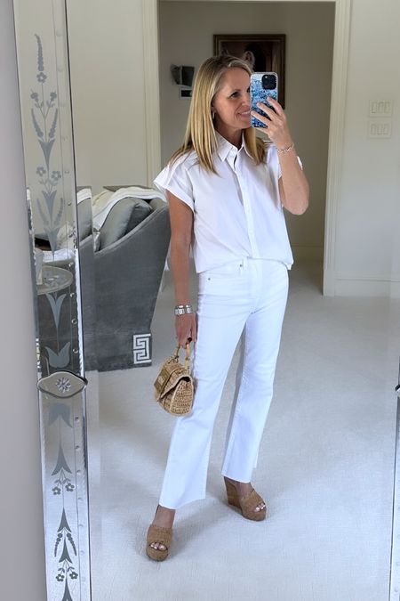 Chic, white top with layer detail on the shoulders
Most flattering white jeans for Summer 
Both fit true to size 
Under $100 


#LTKSeasonal #LTKOver40 #LTKFindsUnder100