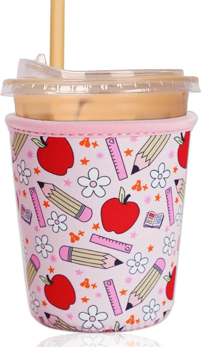 Reusable Insulated Sleeve for Iced Coffee Cup, Coffee Neoprene Sleeve for Cold & Hot Drinks, Beve... | Amazon (US)