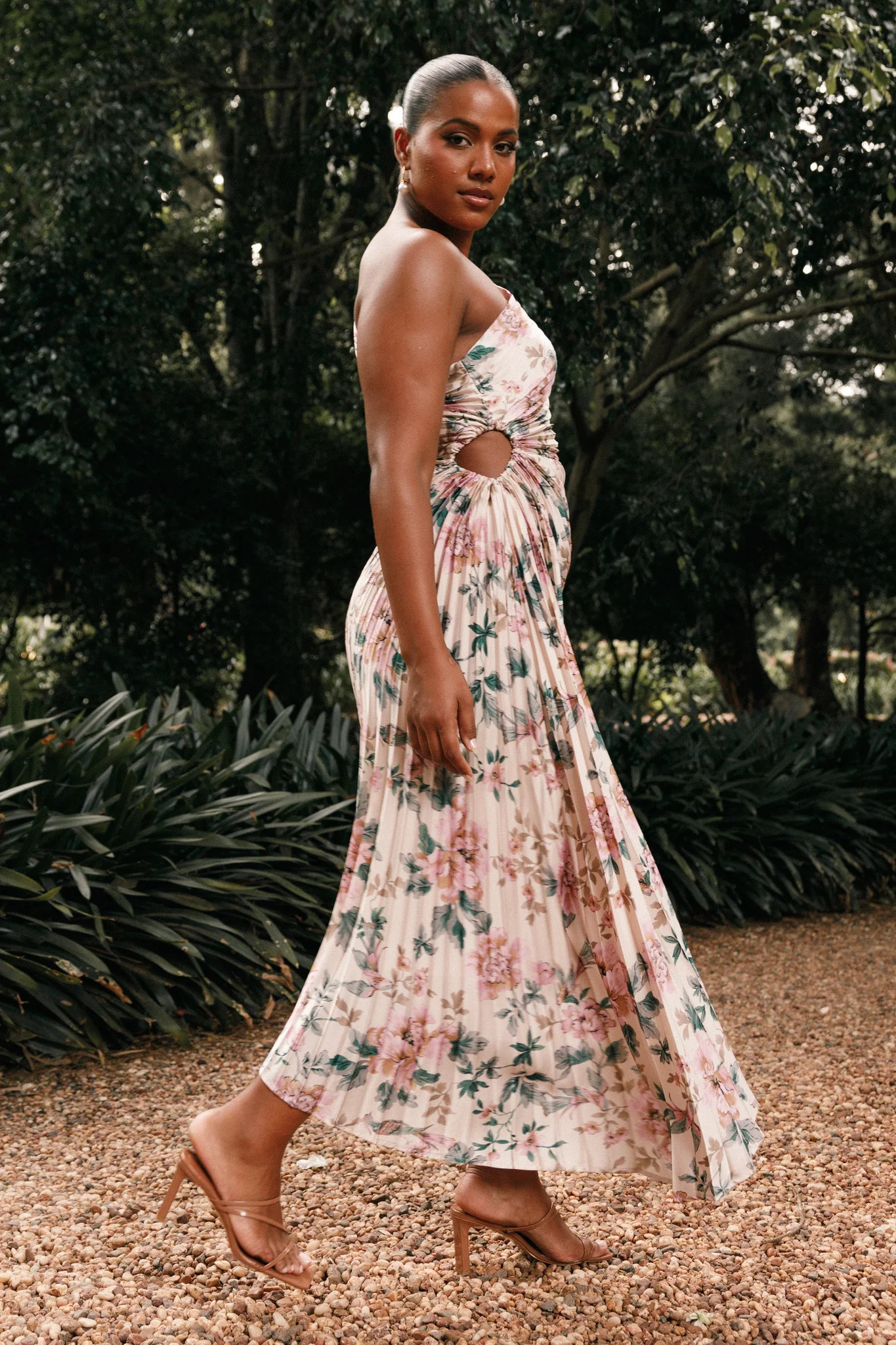 Kleo One Shoulder Maxi Dress - Pink Floral | Petal & Pup (US)