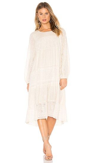 Free People Gemma Midi Dress in Cream from Revolve.com | Revolve Clothing (Global)