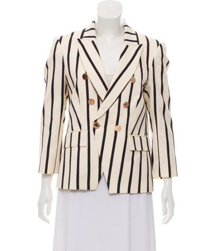 Veronica Beard Striped Peak-Lapel Blazer w/ Tags navy Veronica Beard Striped Peak-Lapel Blazer w/ Tags | The RealReal