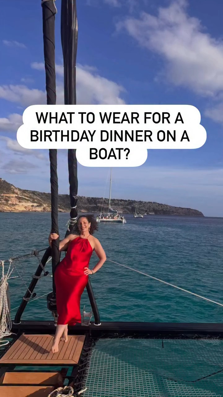 What to wear for a birthday dinner on a boat? ❤️⛵

My formula:
✨ One statement dress (red always wins for sunset photos)
✨ Minimal accessories (wind + too much jewelry = not friends 😅)
✨ Comfortable shoes… or no shoes for the picture 😄

Celebrating my friend’s birthday in Mallorca with dinner on the water, ocean views, and memories that felt straight out of a movie ✨

Would you do a birthday dinner on a boat? 🌊👇

Want more vacation outfit ideas that actually work for travel? Follow along 

Vacation Satin Dress Edit⬇️
https://shopmy.us/collections/5672192

#LTKOver40 #LTKActive #LTKSeasonal