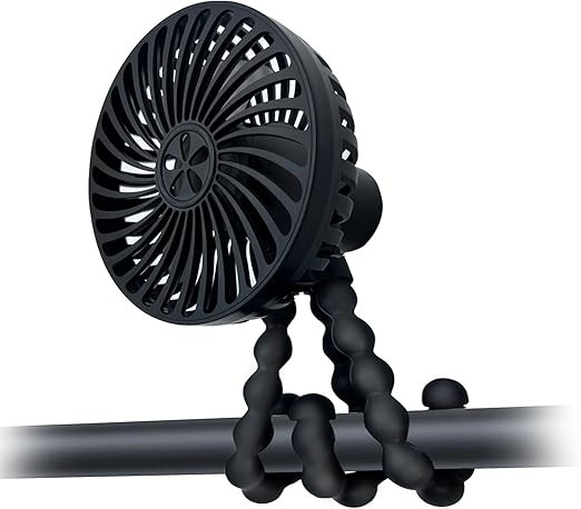 Stroller Fan Portable Fan Personal Fan with Flexible Tripod Clip-on for Baby, USB Fan Rechargeabl... | Amazon (US)