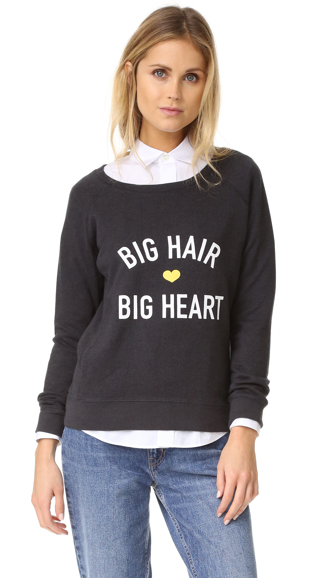 Drybar Big Hair Big Heart Raglan Pullover - Black | Shopbop