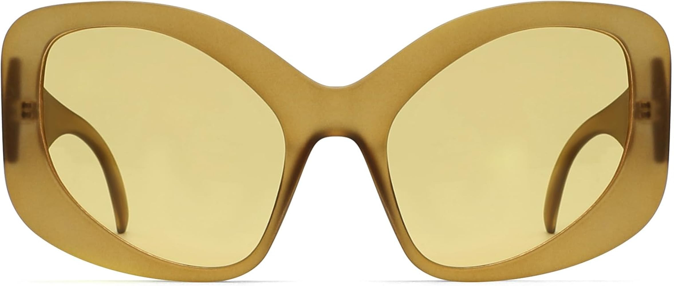 TYA Oversized Sunglasses for Women Fashion Oval Futuristic Chunky Sunglasses Cat-Eye Rectangular ... | Amazon (US)