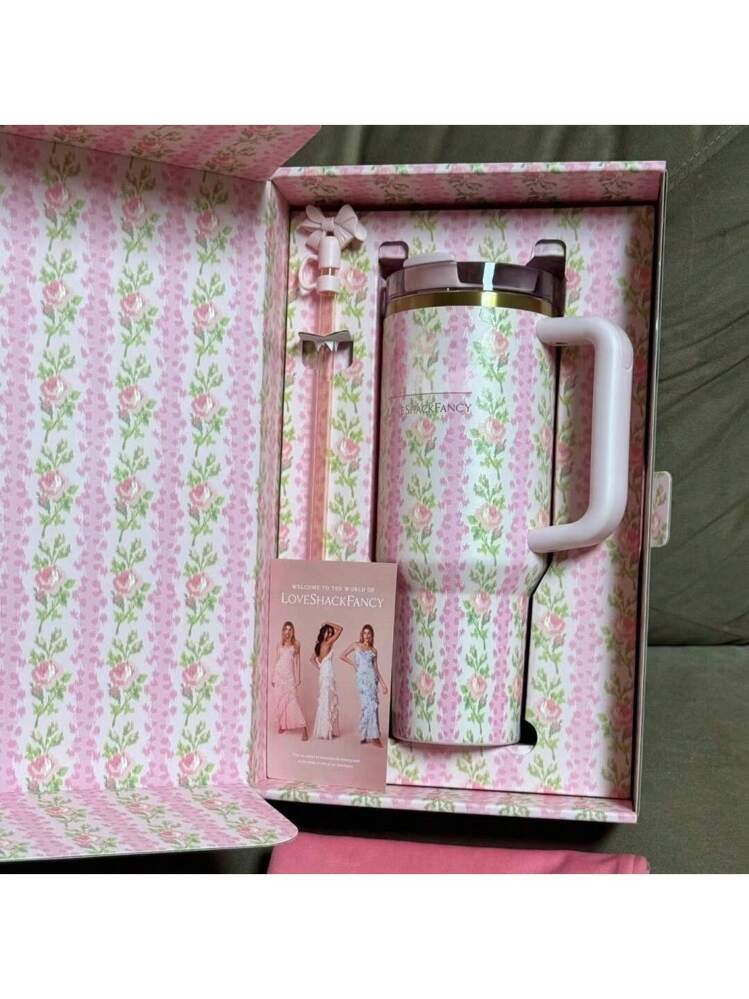 40 Oz H2.0 Insulated Tumbler** With A Comfortable Handle, Featuring Double-Walled Vacuum Insulate... | SHEIN