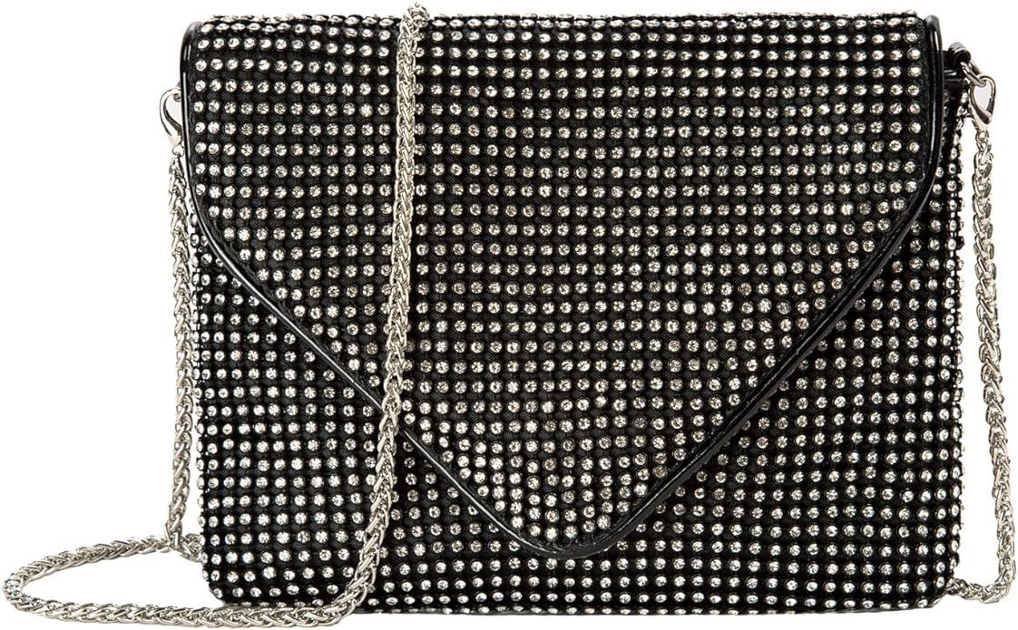 Women Crystal Evening Bag Wedding Party Shoulder Bag Sparkling Clutch Purse Shoulder Cross Body B... | Amazon (US)