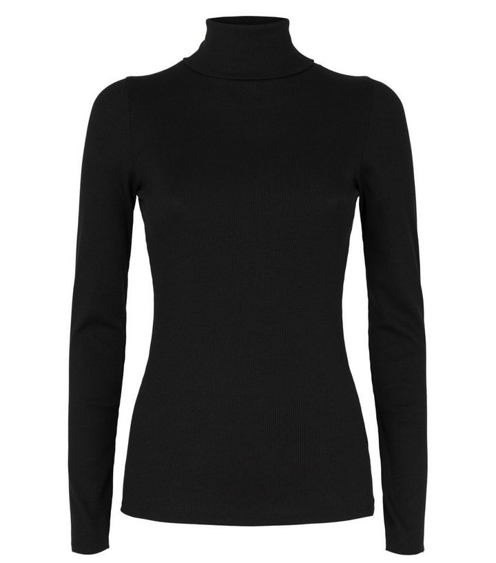 Black Ribbed Long Sleeve Roll Neck Top
						
						Add to Saved Items
						Remove from Saved It... | New Look (UK)