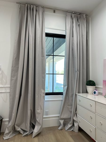 Get custom looking drapery for under $200. These are extra long, black out curtains with a french pleat! I LOVE these curtains. So many colors and sizes available. Hardware is on sale rn! #customdrapery #pinchpleat #blackoutcurtain

#LTKSpringSale #LTKhome #LTKstyletip