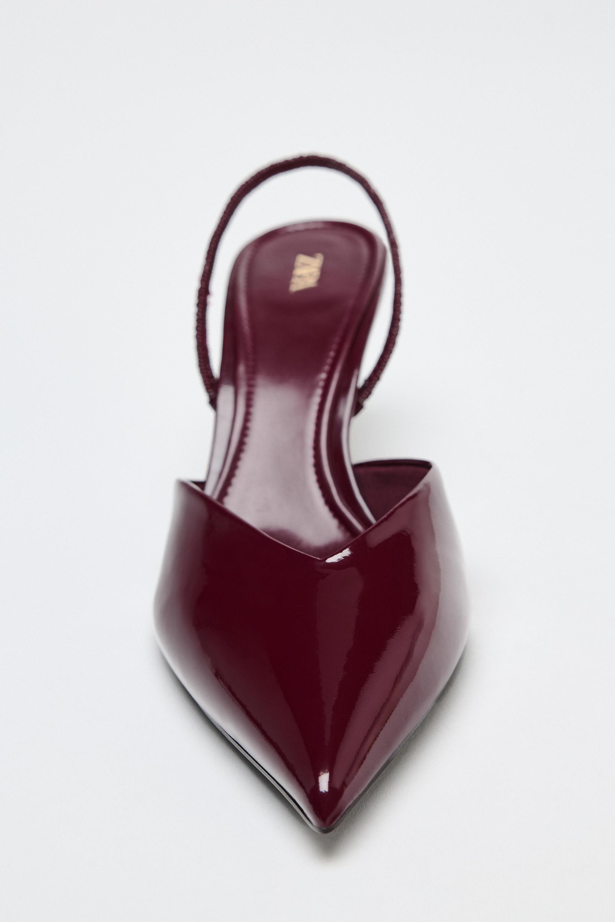 PATENT SLINGBACK PUMPS | Zara US