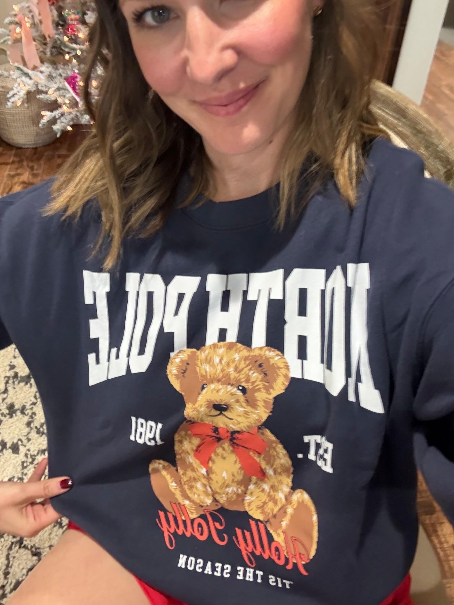 Christmas sweatshirt Target. Wearing small 