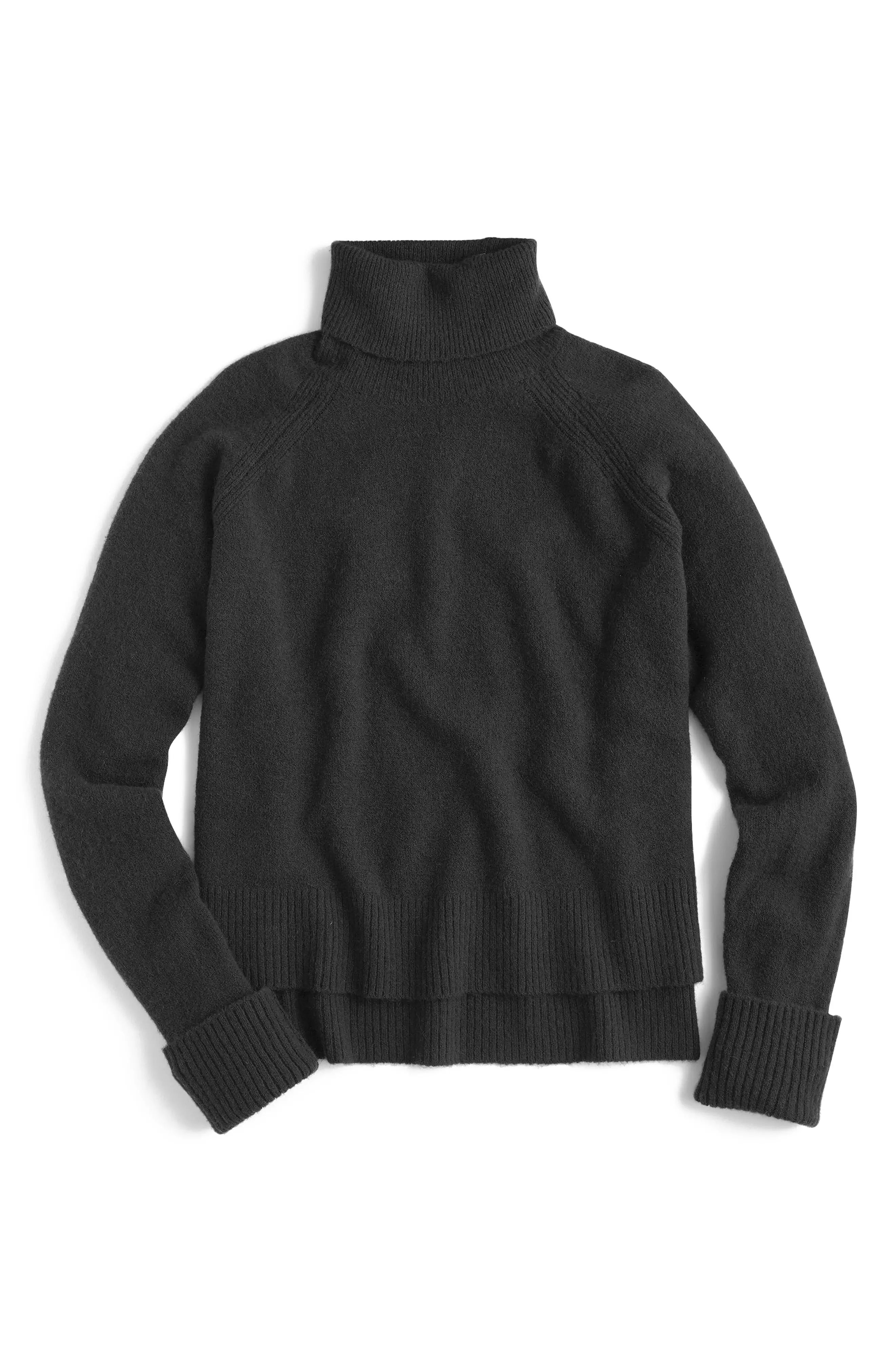 J.Crew Side Slit Supersoft Turtleneck Sweater | Nordstrom