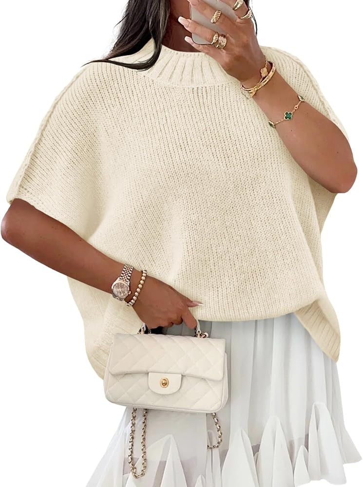 Saodimallsu Oversized Sweater Tops Lightweight Knit Pullover Shirts | Amazon (US)