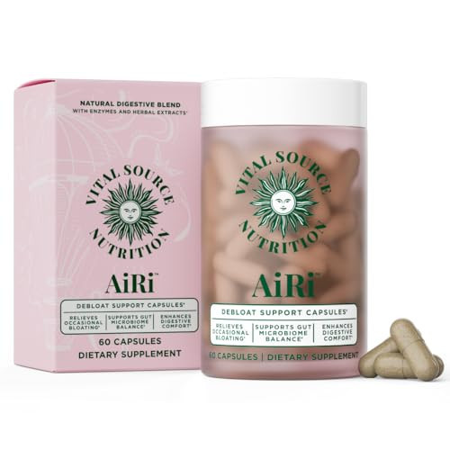 Vital Source Nutrition - AiRi - Debloat Support Capsules - Natural Digestive Blend with Enzymes & Herbal Extracts - Supports Gut Balance & Digestive Comfort - Supplements for Women - 30 Servings | Amazon (US)