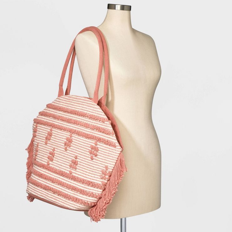 Straw Fringe Tote Handbag - Shade & Shore™ | Target