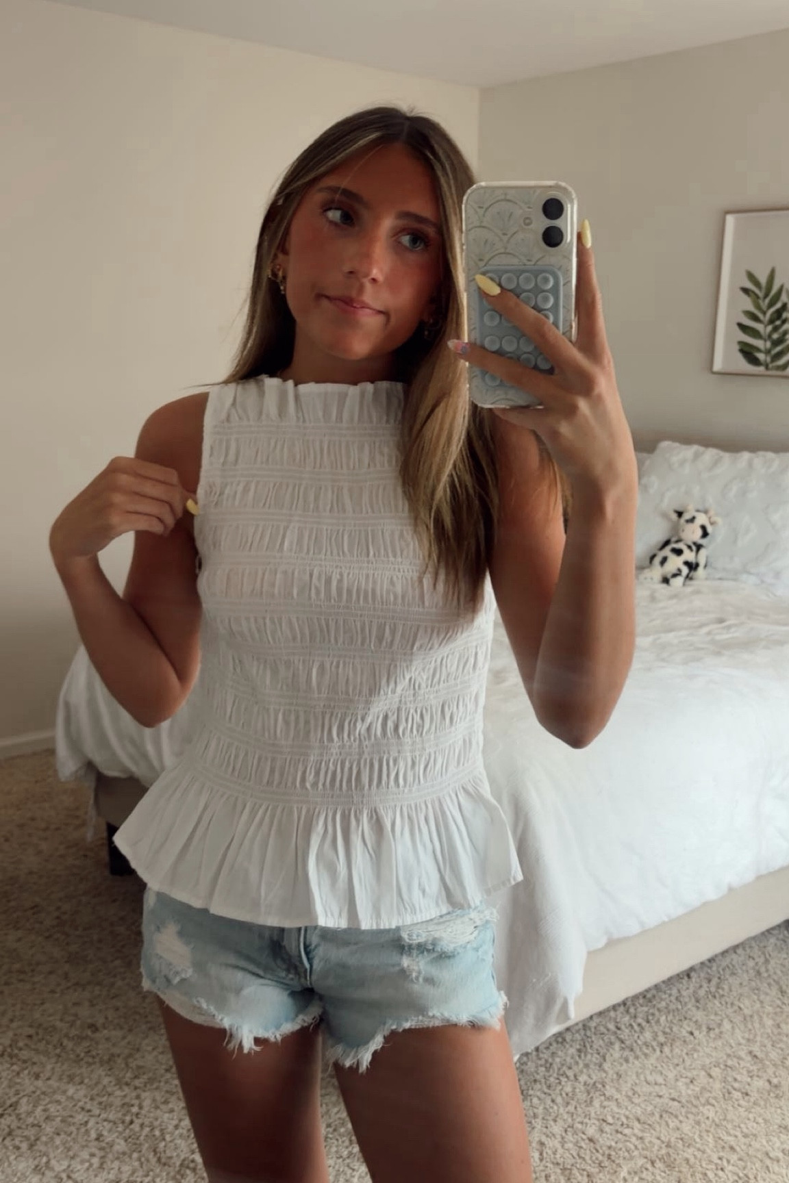 summer outfit inspo!! this cute ruffle boatneck top from walmart is the cutest. it comes in a red version as well. so cute with jean shorts, jeans, and some sandals!! i love the high neck top and the ruffled out bottom, the perfect top for summer

#ltkwalmart #outfitinspo #walmartfinds #summeroutfits #ootd

#LTKootd #LTKdayinmylife #LTKU
