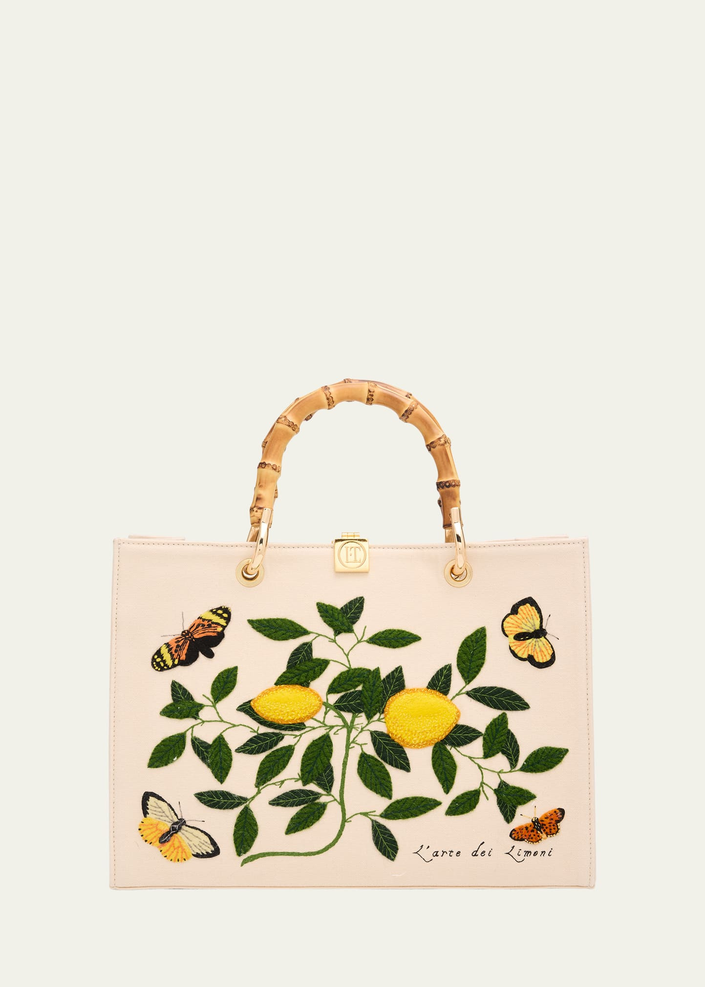 Olympia Le-Tan Small Lemons and Butterflies Book Clutch Bag | Bergdorf Goodman