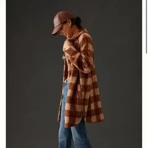 Anthropologie Jackets & Coats - Greylin Longline Shirt Jacket; XS; Color: Copper | Poshmark