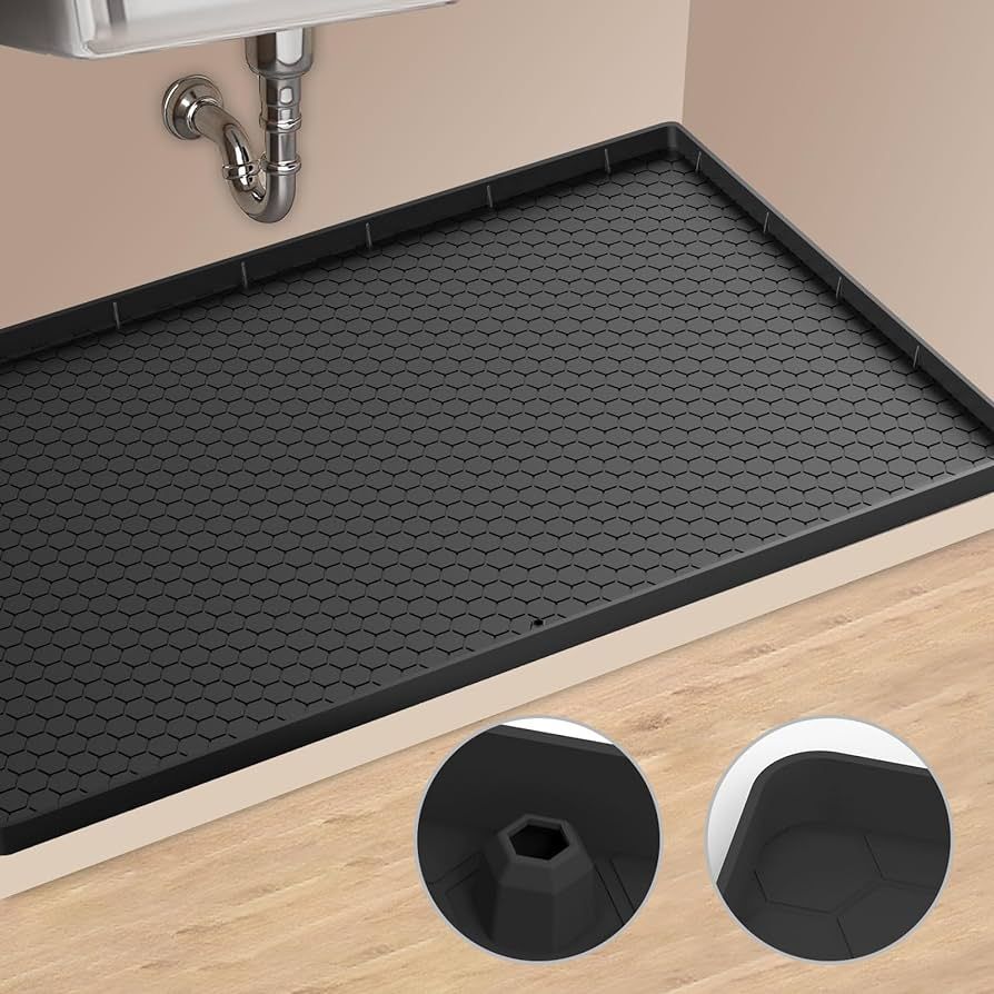Under Kitchen Sink Mat, Undersink Mat for Kitchen Waterproof, 34" x 22" Kitchen Sink Mats, Silico... | Amazon (US)