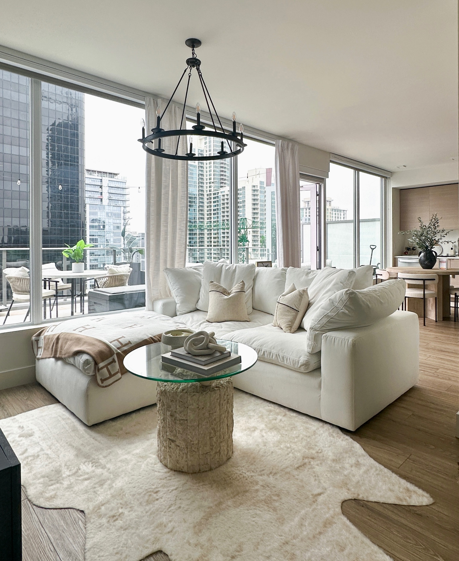 Transitional home decor! Loving how my living room turned out! Transitional home. Modern home. Neutral living room. Neutral home decor. Studio apartment. 

#LTKhome #LTKstyletip