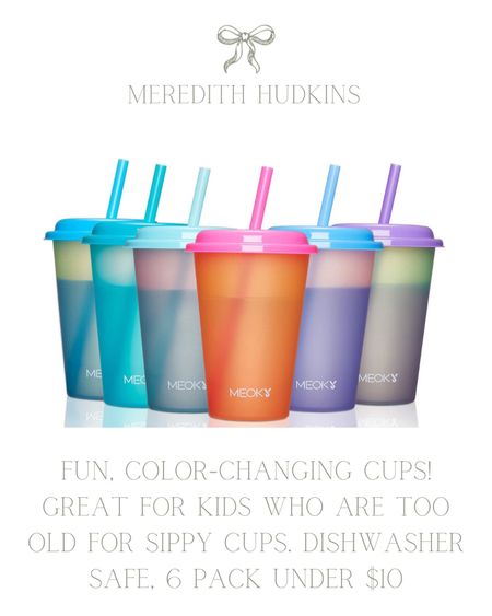 Fun color changing cups for kids that have outgrown sippy cups, 6 pack for under $10! Toddlers, kids, children, boys, girls, kitchen utensils, must haves, mom essentials, drinking, straw, colorful, budget-friendly, amazon home finds, affordable, school lunch box

#LTKhome #LTKkids #LTKunder50