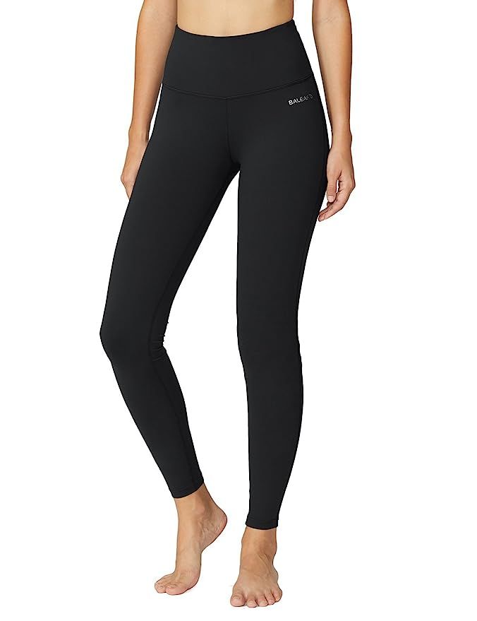 BALEAF Women's High Waist Yoga Pants Workout Running Capri Legging Inner Pocket | Amazon (US)