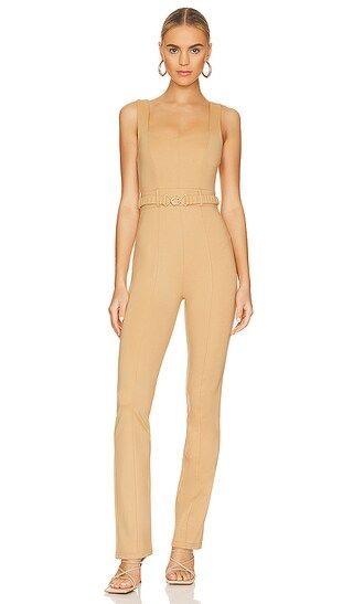 Rhone Belted Catsuit in Cafe | Revolve Clothing (Global)