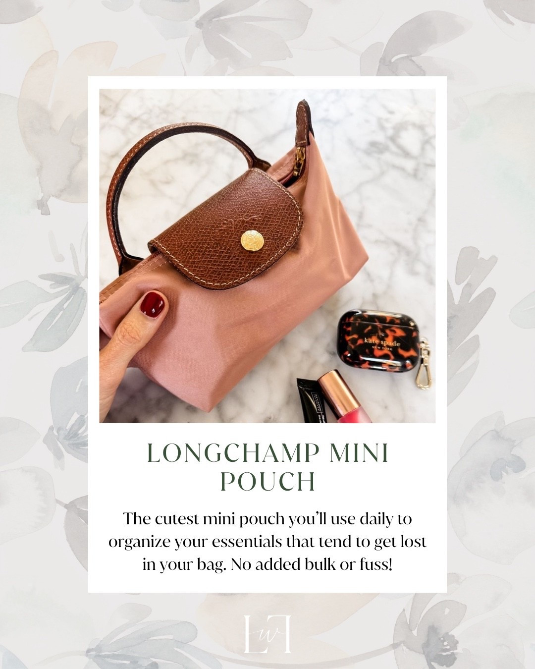 The mini pouch we reach for daily to keep essentials organized without adding extra bulk! Practical, polished and timeless.  

Life with Loverly, Loverly grey, longchamp le pliage pouch, cute accessory pouch organizers  

#LTKgrwm #LTKmomlife #LTKootd