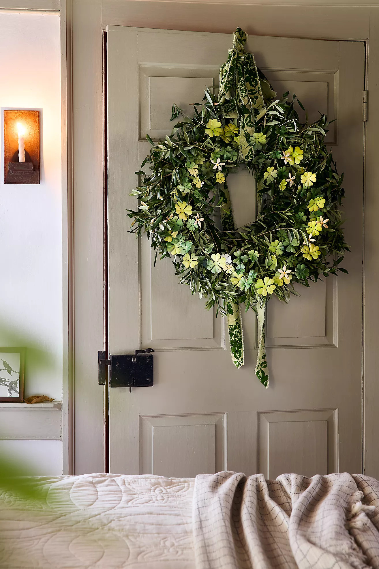 Fresh Olive Branch Wreath | Anthropologie (US)