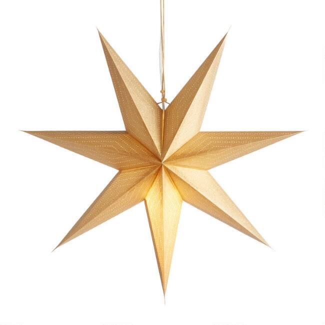 Gold Glitter Paper Star Pendant Shade | World Market