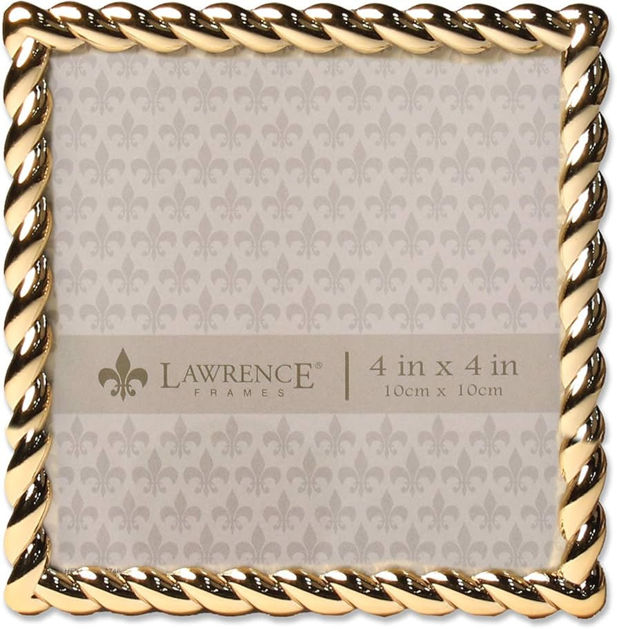 Lawrence Frames Rope Design Metal Frame, 4x4, Gold | Amazon (US)