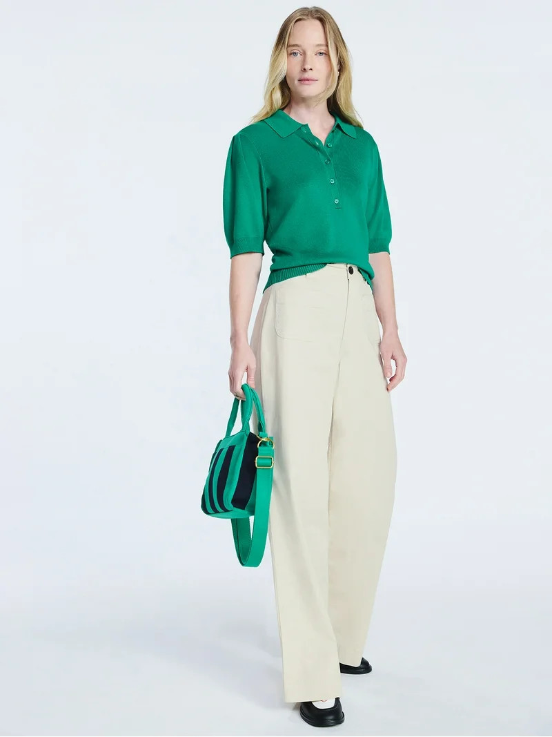 Free Assembly Women's and Women's Plus Patch Pocket Wide Leg Pants, 30”, 32” and 34” Inseam... | Walmart (US)