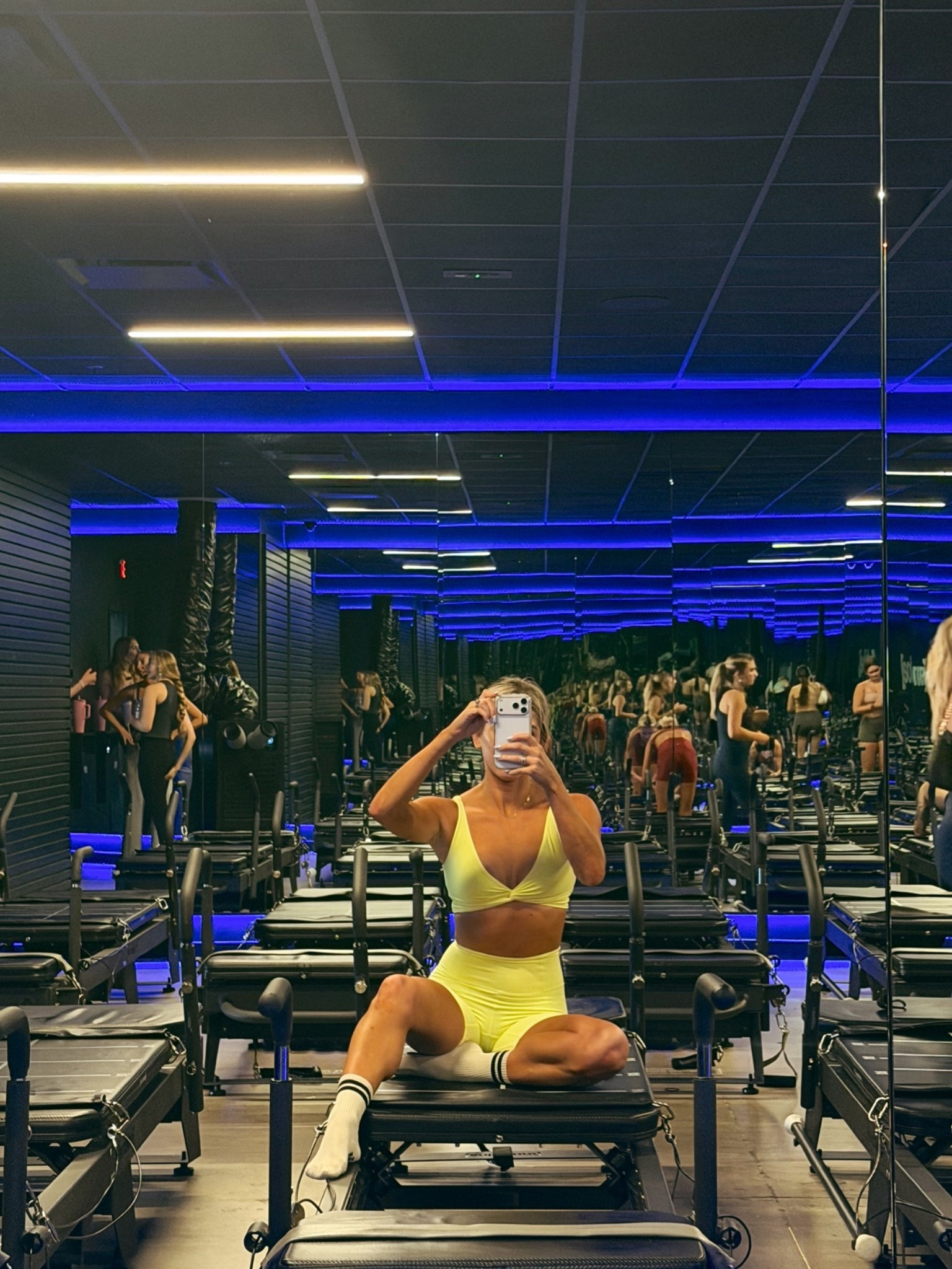 The prettiest two piece yellow FP Movement set. Biker shorts and the cutest cross front sports bra. Love!

#LTKootd #LTKActive