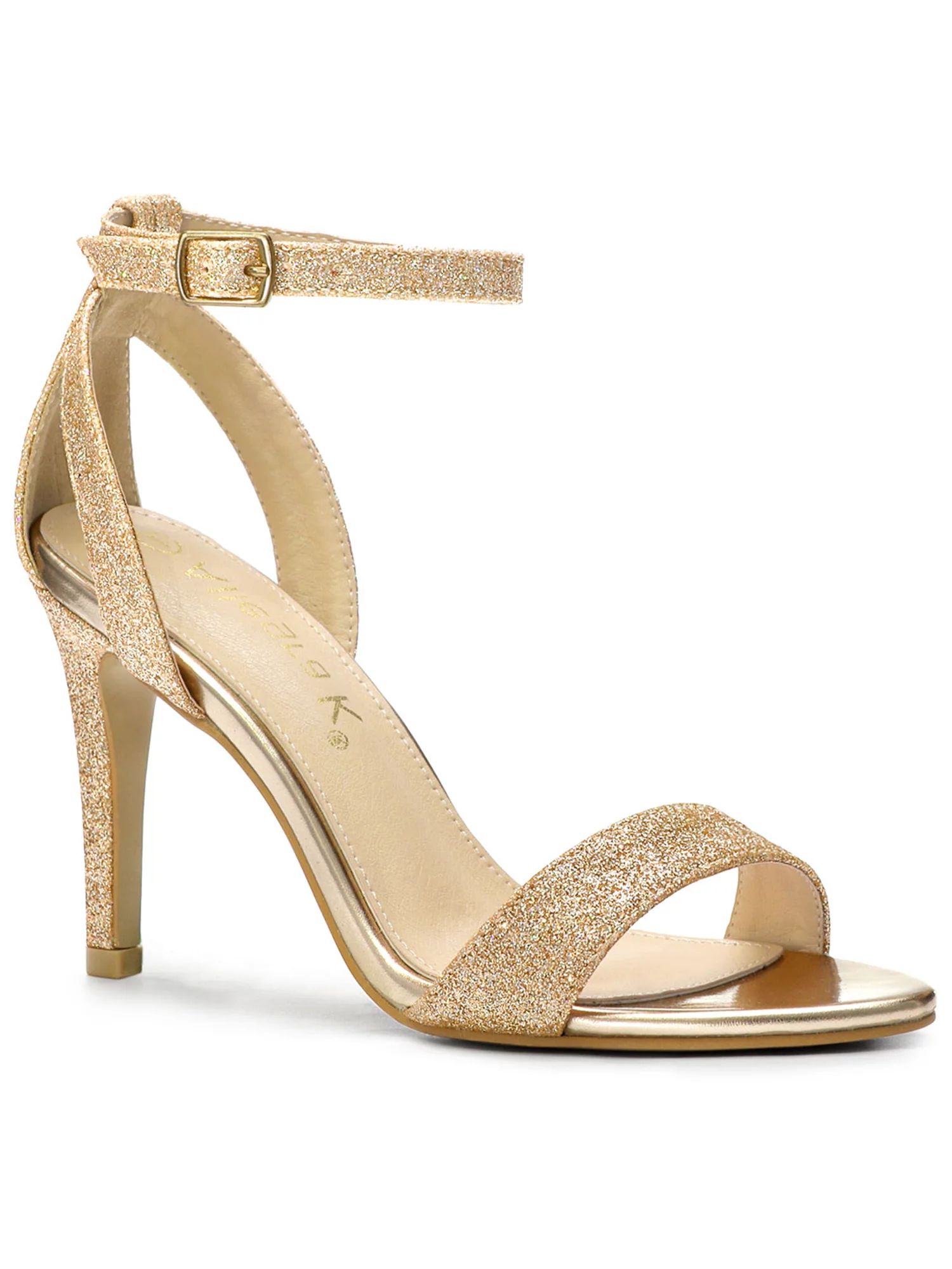 Allegra K Women's Sandals High Stiletto Heels Glitter Ankle Strap Sandals | Walmart (US)