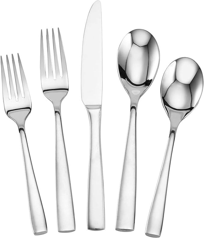 Mikasa, Delano Flatware Service for 4, 20 Piece Set, 18/0 Stainless Steel Silverware Set | Amazon (US)