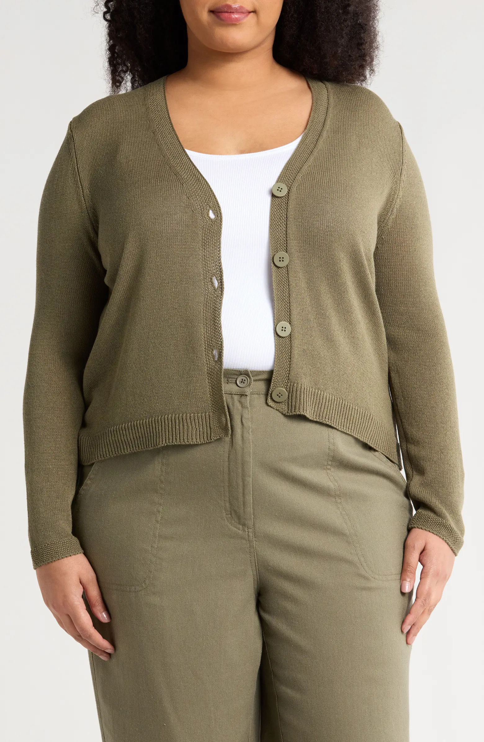 V-Neck Button Front Cardigan | Nordstrom Rack