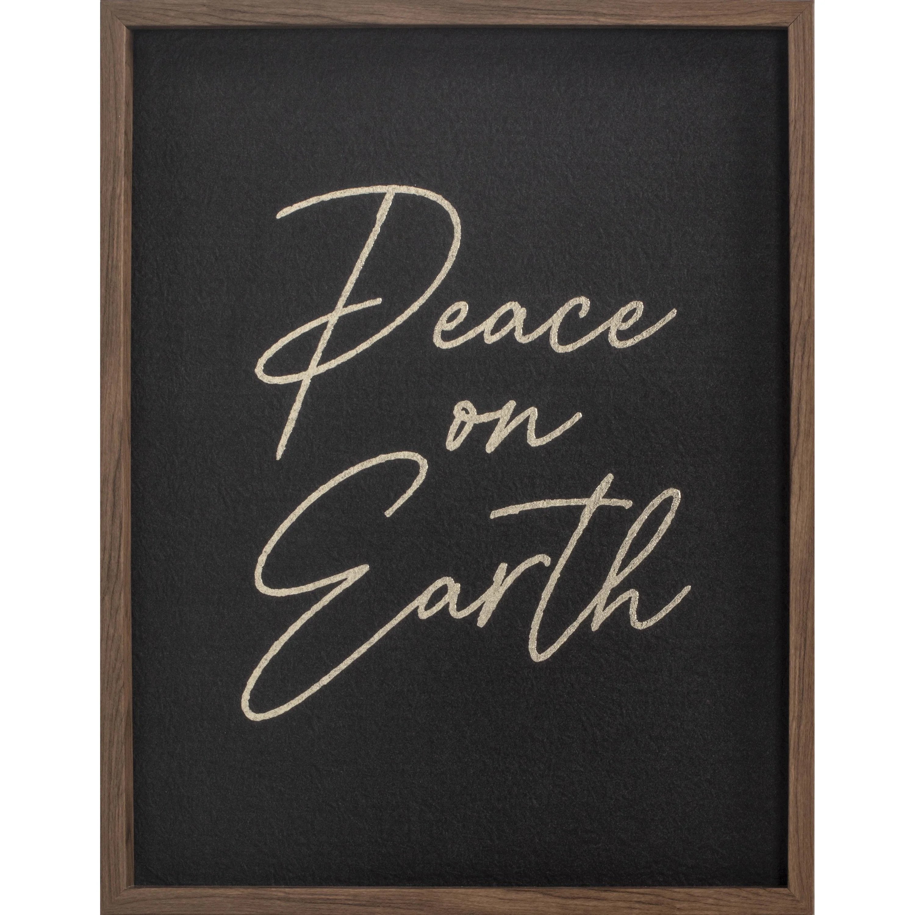 Peace on Earth Gold Foil Embellished Christmas Wall Art , 16 in x 20 in, by Holiday Time | Walmart (US)