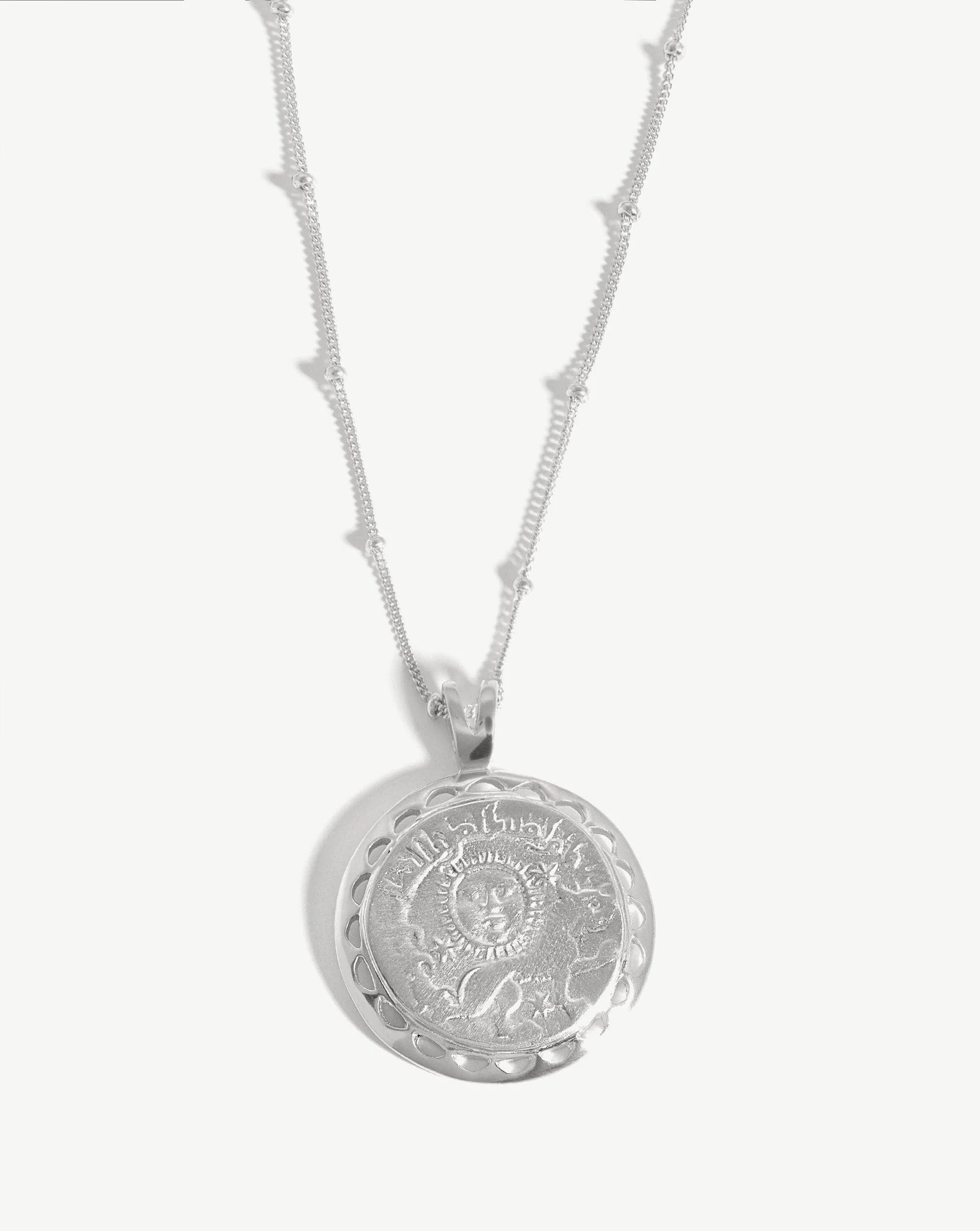 Lucy Williams Engravable Rising Sun Medallion Coin Necklace | Silver P | Missoma