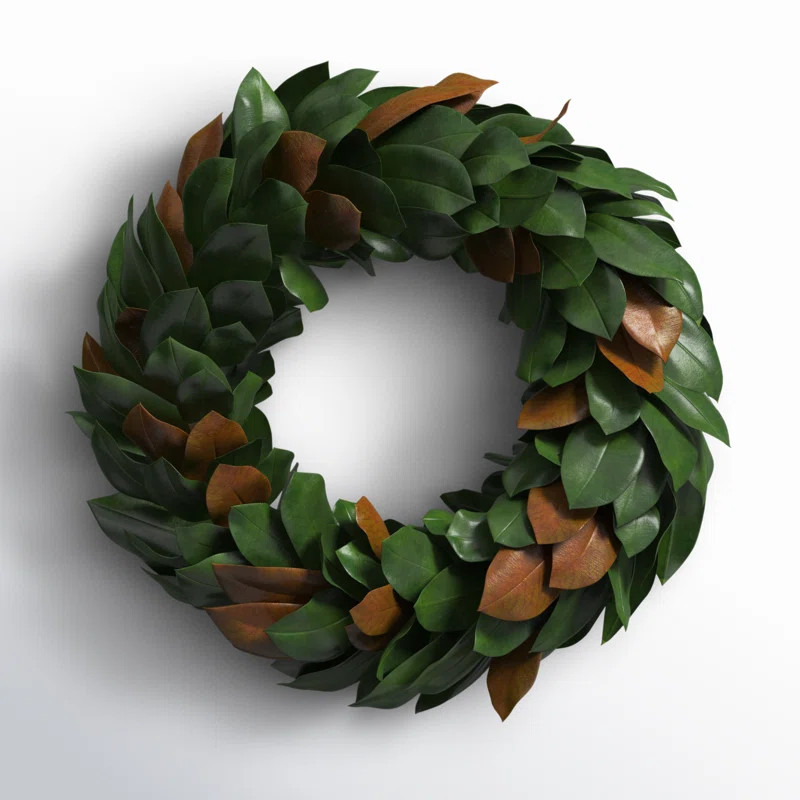 Barrigan Handcrafted Faux Magnolia Metal Wreath | Wayfair North America