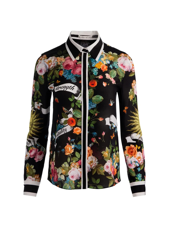 WILLA SILK BLOUSE | Alice + Olivia