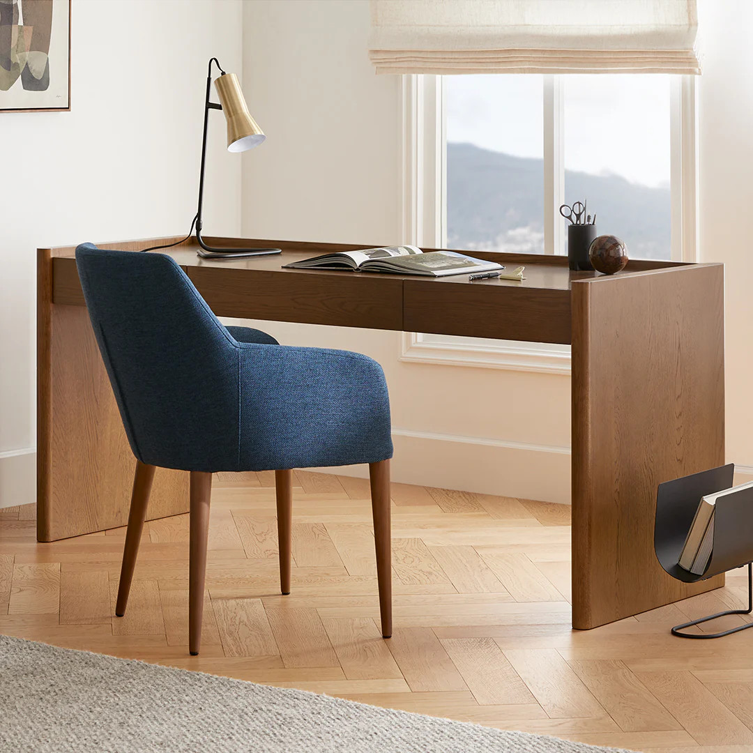 Torme L-Shape Desk Set - Smoked Oak | Article