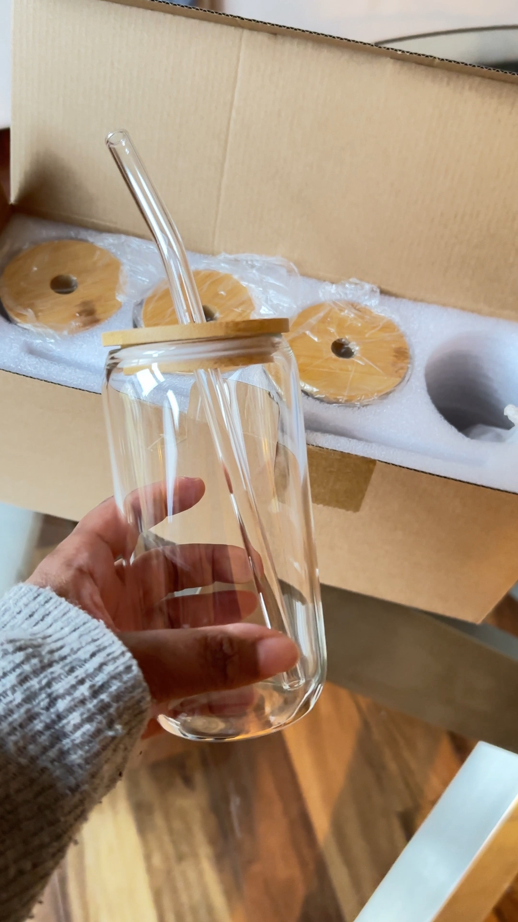 Found the perfect drinking glasses, set of 4 with lids and glass straw included! 
Please drink aesthetically 😂
#glasscup #glasscupwithlids #aesthetic #cuteglasses #matchacup #drinkware


#LTKsalealert #LTKfamily #LTKhome