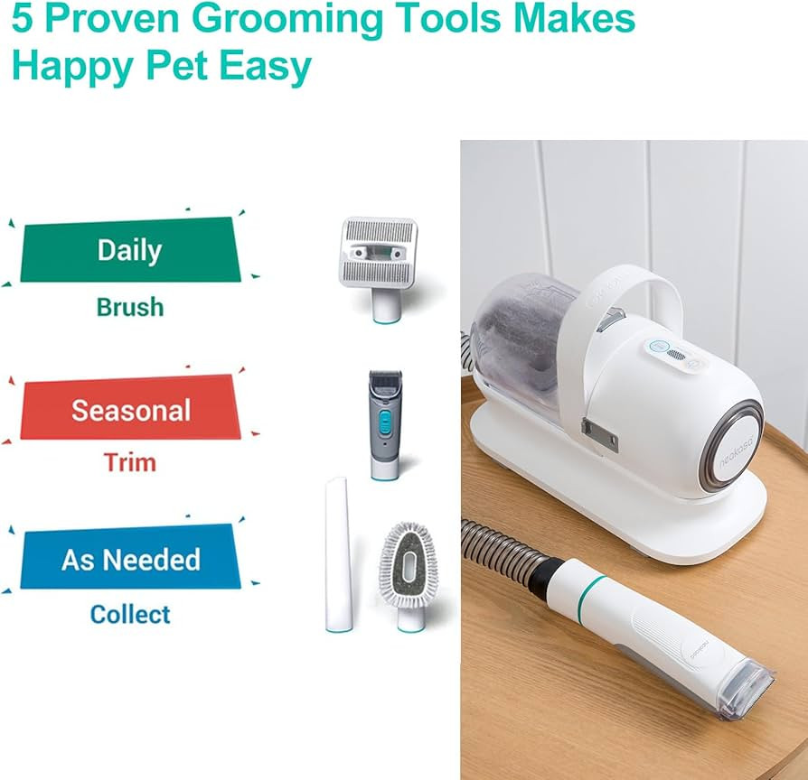 neabot Neakasa P1 Pro Pet Grooming Kit & Vacuum, 99% Pet Hair Suction, Professional Clippers with... | Amazon (US)