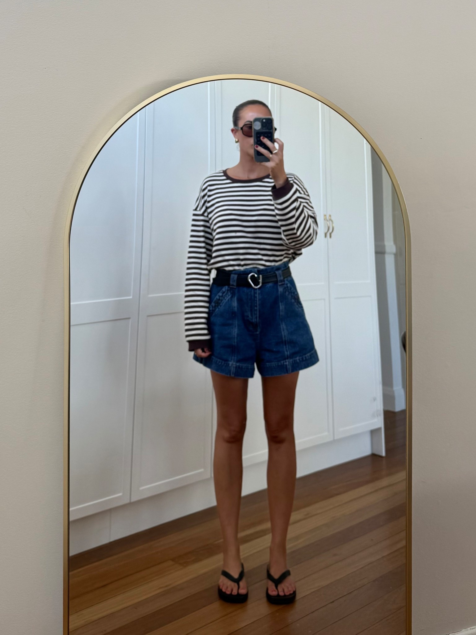 Best A-line denim shorts I’ve ever found. I’ve worn these exact shorts for 4 years! Just gone up a size after third baby 💙