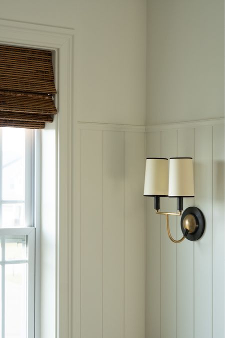 Roman shade and sconce 

#LTKhome #LTKstyletip