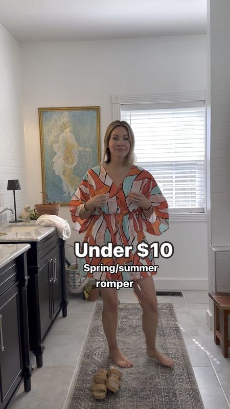 Romper on sale!  Under $10 right now!  Comes in other color options and comes in plus sizes. Read reviews to determine size. I am wearing a M.
Spring outfit ideas, spring outfit, vacation outfits, spring break outfit, over 40 style, romper, date night outfit 

#LTKsalealert #LTKfindsunder50 #LTKover40