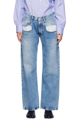 Blue Straight Jeans | SSENSE