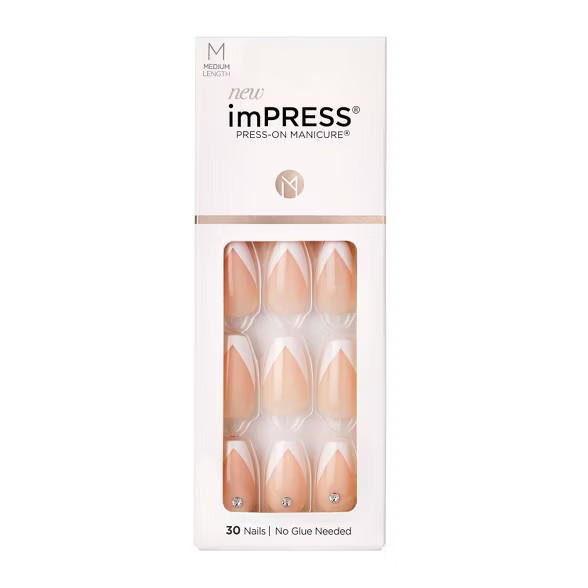 Kiss imPRESS Press-On Manicure False Nails - So French - 30ct | Target