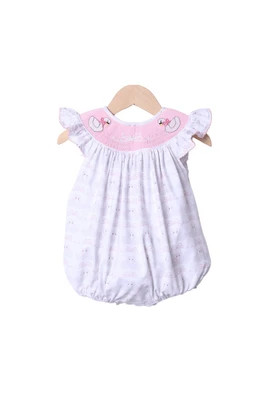 Smocked Sweet Swan Bishop Bubble | The Smocked Flamingo
